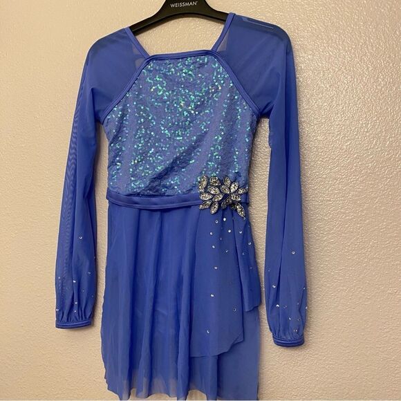 WEISSMAN Dance Costume lyrical light blue Are We There Yet 14880 MC 10/12 - Picture 2 of 11